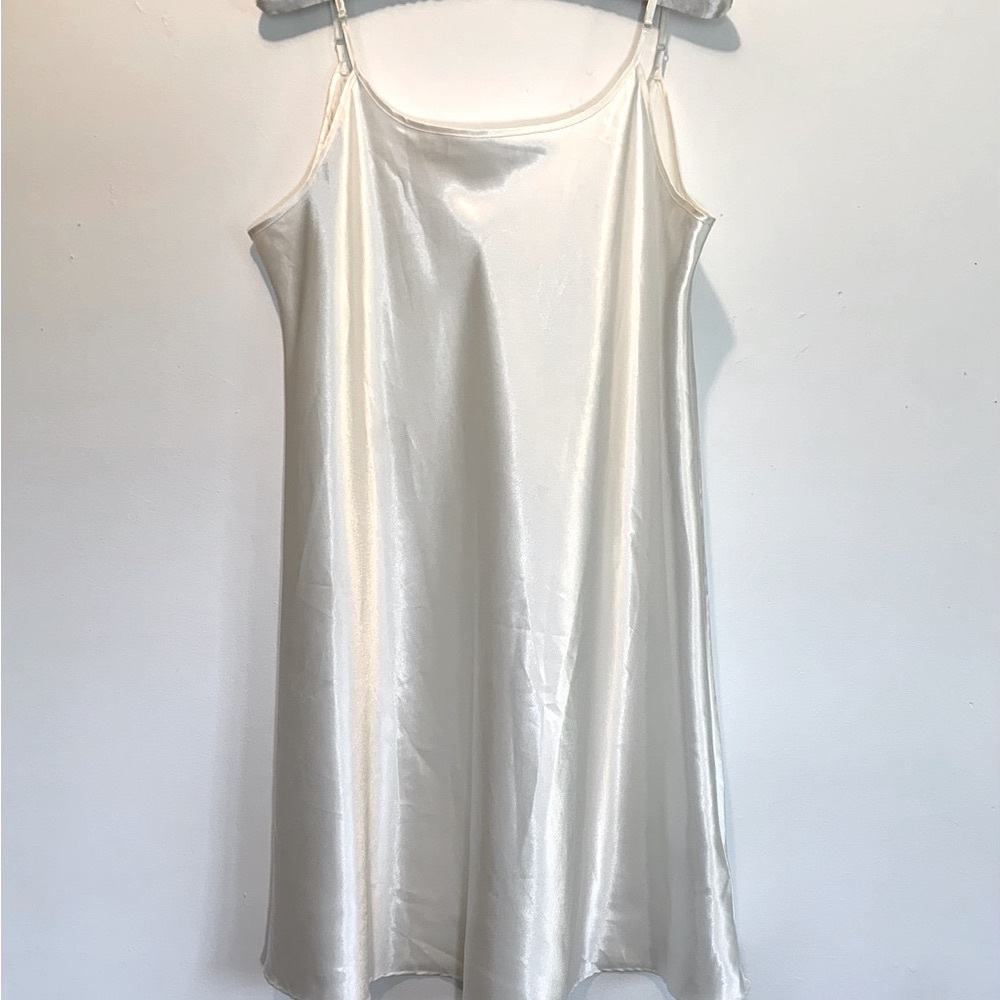 Vintage Lingerie Satin Cami Negligee Ivory